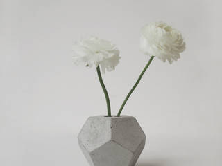 Dodecahedron / Vase aus Beton, frauklarer frauklarer Scandinavian style living room