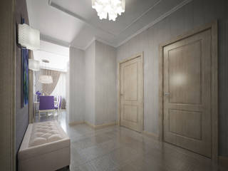 лавандовый уют, Decor&Design Decor&Design Modern corridor, hallway & stairs