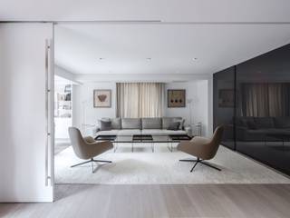 Vivienda Unifamiliar Hernández Arquitectos SalonesSofás y sillones Gris