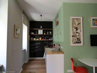 "Wohnung Amit", Birgit Glatzel Architektin Birgit Glatzel Architektin Industrial style kitchen Green