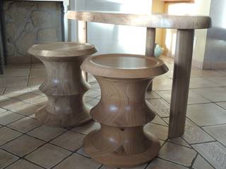 Table tabouret, les bois de lapassion les bois de lapassion Rustic style dining room