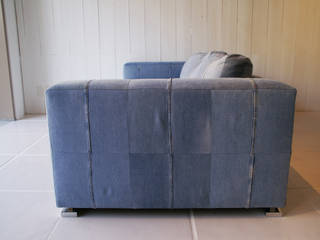 Safia Sofa Denim（サフィア デニム ソファ）, 株式会社 デュマイロジャパン 株式会社 デュマイロジャパン Salones de estilo mediterráneo Algodón Rojo