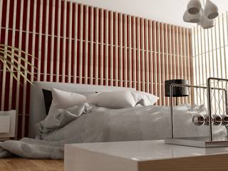 Stanza da letto minimal, grafica2d3d grafica2d3d Dormitorios minimalistas