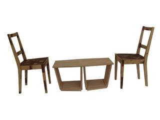 side-table/2-chairs-1-coffee-table, Laszlo Rozsnoki Laszlo Rozsnoki Ausgefallene Wohnzimmer Holz
