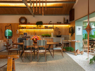 Casa Cor 2015/ A Casa da Gente, Marina Linhares Decoração de Interiores Marina Linhares Decoração de Interiores 트로피컬 다이닝 룸