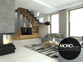 ​Nowoczesna minimalistyczna kuchnia w jasnej tonacji ., MONOstudio MONOstudio Modern living room Wood-Plastic Composite