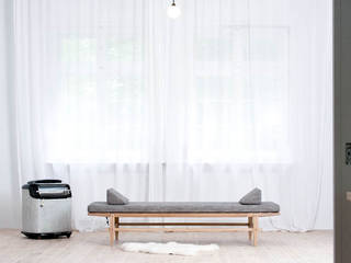 Furniture collection, Loft Kolasinski Loft Kolasinski Спальня в скандинавском стиле Лен / Полотно Серый