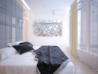 Дизайн спальни в современном стиле, Студия интерьерного дизайна happy.design Студия интерьерного дизайна happy.design Moderne Schlafzimmer