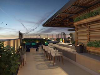 Reforma Apartamento Place, STUDIO 52 STUDIO 52 Balcone, Veranda & Terrazza in stile moderno