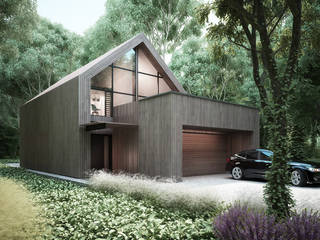Projekty domów - House x06, Majchrzak Pracownia Projektowa Majchrzak Pracownia Projektowa Casas modernas: Ideas, diseños y decoración