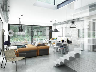 Projekty domów - House x06, Majchrzak Pracownia Projektowa Majchrzak Pracownia Projektowa Soggiorno moderno