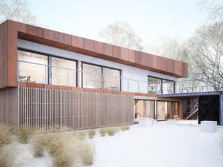 Projekty domów - House x07, Majchrzak Pracownia Projektowa Majchrzak Pracownia Projektowa Casas modernas: Ideas, diseños y decoración