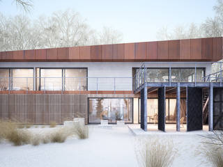 Projekty domów - House x07, Majchrzak Pracownia Projektowa Majchrzak Pracownia Projektowa Rumah Modern