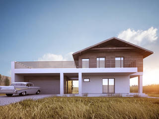 Projekty domów - House 10.2 , Majchrzak Pracownia Projektowa Majchrzak Pracownia Projektowa 現代房屋設計點子、靈感 & 圖片