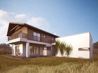 Projekty domów - House 10.2 , Majchrzak Pracownia Projektowa Majchrzak Pracownia Projektowa บ้านและที่อยู่อาศัย