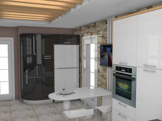 istanbul tuzla villa akrilik mutfak tasarımı, imza decor imza decor Modern Mutfak İşlenmiş Ahşap Şeffaf