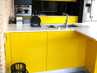 Du jaune dans la cuisine pour un look vitaminé!, Démesure Démesure Moderne Küchen Gelb