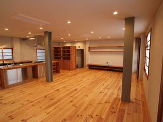 M邸リノベーション, 阿部工務所 阿部工務所 Living room Wood Wood effect
