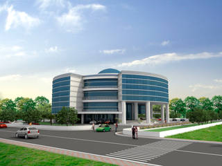 Office Building-Competition, Sthaptya Vishwa Project Consultants Sthaptya Vishwa Project Consultants พื้นที่เชิงพาณิชย์