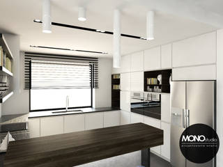 ​Luksusowa zabudowa kuchenna w przestronnym domu pod Krakowem, MONOstudio MONOstudio Modern style kitchen Wood-Plastic Composite