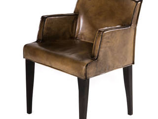 Zeitloser Vintage Stuhl " Sheridan" mit Armlehnen, Woodzs Woodzs オリジナルデザインの キッチン 革 灰色