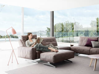 Rolf Benz Haus Dresden , Einrichtungshaus Avelis GmbH & Co KG Einrichtungshaus Avelis GmbH & Co KG Modern living room Leather Grey