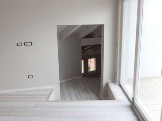 Casa in legno, LignoAlp LignoAlp Modern Corridor, Hallway and Staircase