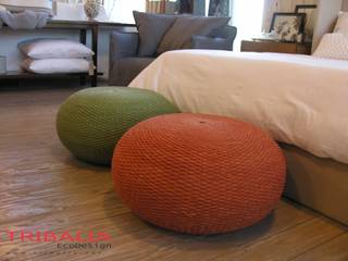 Wolle und Baumwolle puff, tribalia deco design tribalia deco design Modern Living Room