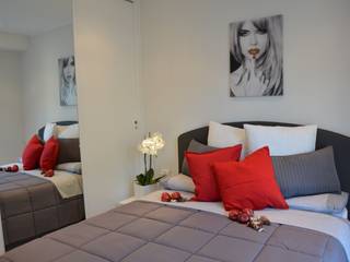 52 RED PASSION - Valorizzazione Immobiliare Costa Azzurra Francia -, Loredana Vingelli Home Decor Loredana Vingelli Home Decor Modern style bedroom