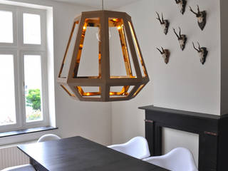 Lamp ZUID Large, Çedille by Françoise Oostwegel Çedille by Françoise Oostwegel Гостиная в стиле модерн Медь / Бронза / Латунь