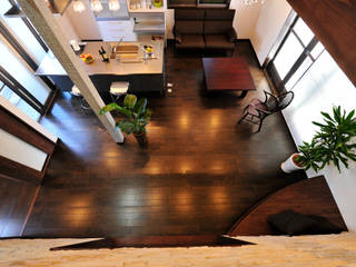 麗しの家, 松浦旦美建築事務所 松浦旦美建築事務所 Modern living room Wood Wood effect