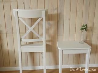Transformar una vieja silla de ikea en un galán de noche y una mesita, DecoManitas DecoManitas