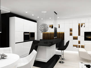LOOK #11 | projekt wnętrz apartamentu, ARTDESIGN architektura wnętrz ARTDESIGN architektura wnętrz Cocinas modernas