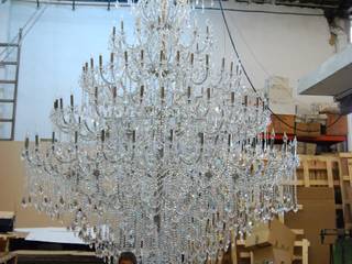 Lampara de cristal para residencia privada, DECORATIVECHANDELIER DECORATIVECHANDELIER Klasyczny korytarz, przedpokój i schody Matal