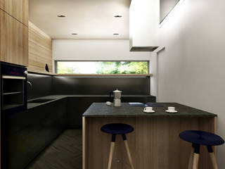 ​Mieszkanie prywatne, KOZIEJ ARCHITEKCI KOZIEJ ARCHITEKCI Modern kitchen