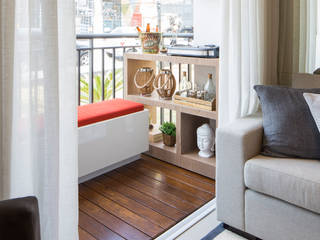 Ipiranga | Decorados, SESSO & DALANEZI SESSO & DALANEZI Modern balcony, veranda & terrace