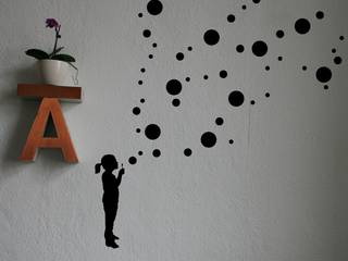 Wallsticker "Seifenblasen Mädchen", SILBERFISCHER SILBERFISCHER Stanza dei bambini moderna