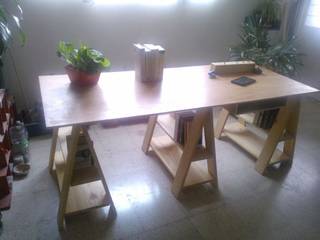 Escritorio - Mesa de Trabajo, Departamento Seis Departamento Seis Industrial style study/office Solid Wood Multicolored