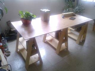 Escritorio - Mesa de Trabajo, Departamento Seis Departamento Seis Industrial style study/office Solid Wood
