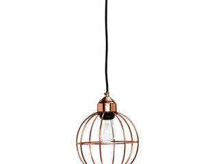 Kupferlampen von Hübsch Interior, WohnSchwestern WohnSchwestern Industrial style living room Copper/Bronze/Brass