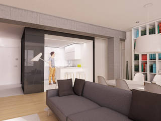 Reforma estilo industrial de un apartamento de 65m2, auno50 interiorismo auno50 interiorismo
