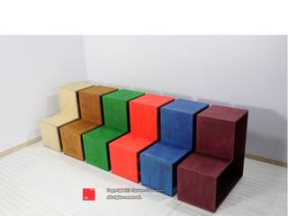 조립형 디자인 책장 , square furniture square furniture トロピカルデザインの 子供部屋 木 木目調