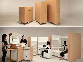 rooms-in-box-by-toshihiko-suzuki, lookingstudio lookingstudio สวนภายใน ไม้ Wood effect
