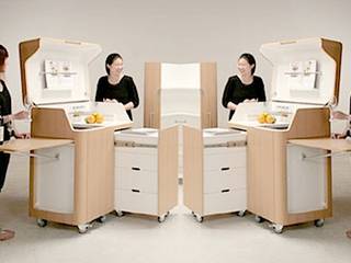 rooms-in-box-by-toshihiko-suzuki, lookingstudio lookingstudio Minimalist kitchen Wood Wood effect