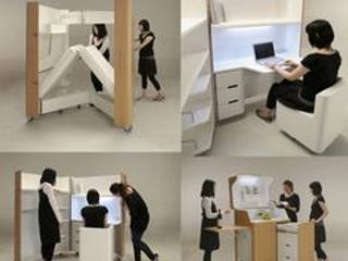 rooms-in-box-by-toshihiko-suzuki, lookingstudio lookingstudio غرفة المعيشة خشب Wood effect