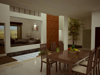 Hari C & Vanaja Residence, dd Architects dd Architects Moderne Esszimmer