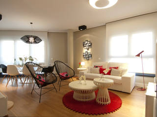 Proyecto de decoración de vivienda en Bilbao, Sube Susaeta Interiorismo - Sube Contract, Sube Interiorismo Sube Interiorismo Salas modernas Beige