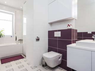 nowoczesna łazienka, Kameleon - Kreatywne Studio Projektowania Wnętrz Kameleon - Kreatywne Studio Projektowania Wnętrz Modern style bathrooms