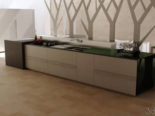 VALCUCINE MULTILINE RENDERING, 3Dedintorni 3Dedintorni مطبخ