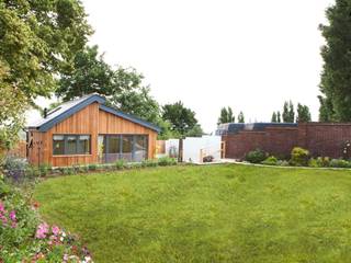 homify Modern Garage and Shed Wood